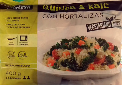 Quinoa y kale con hortalizas