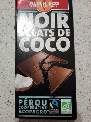 Chocolat noir éclats de coco
