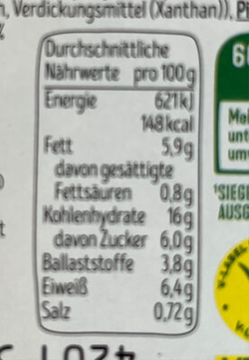 Lunchsalat Asia Art nutrition facts table