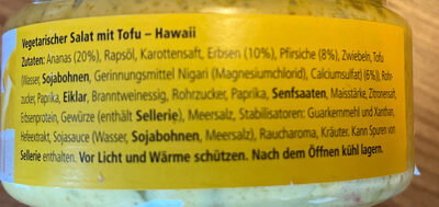 Hawaii-salat ingredients label