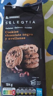 Cookies chocolate negro y avellanas