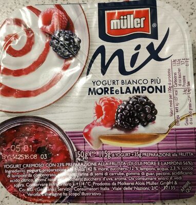 Mix yogurt more e lamponi