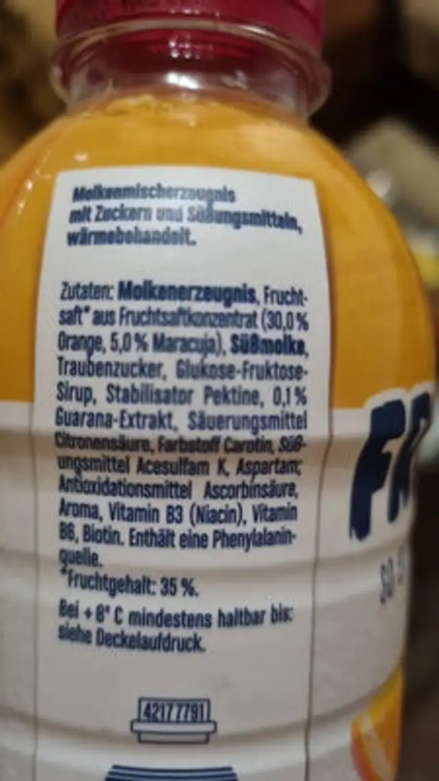 Unknown ingredients label