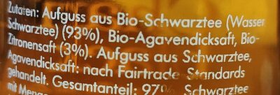 ChariTea black ingredients label