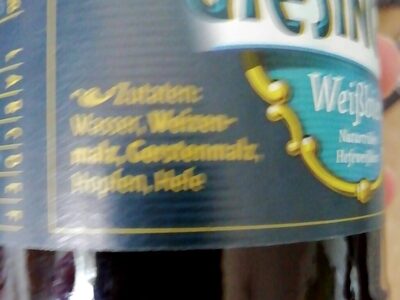 Giesinger Weißbier ingredients label