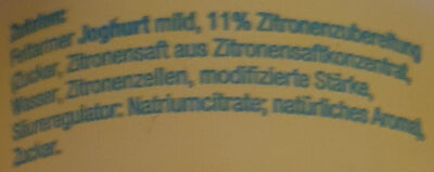 Fruchtjoghurt ingredients label