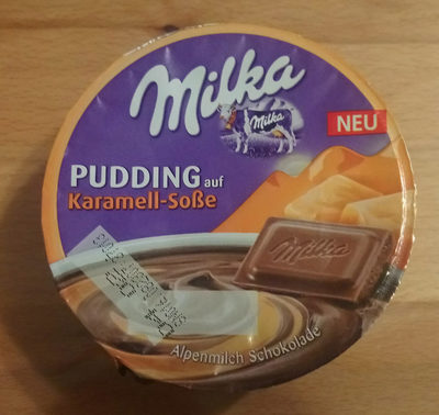 Pudding auf Karamell-Soße