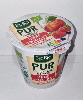 Pur Joghurt Mild & Frucht - Erdbeere-Apfel-Schwarze Johannisbeere front packaging