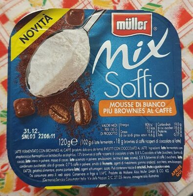 Mix Soffio Mousse Bianco Più Brownies Al Caffè front packaging