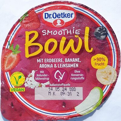 Smoothie Bowl Erdbeer-Banane-Aronia