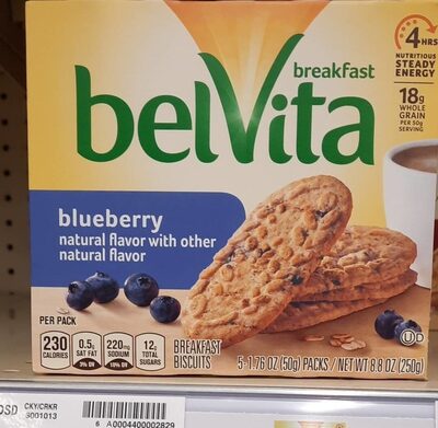 Blueberry biscuit front packaging