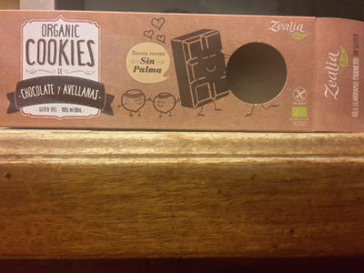 Organic cookies de chocolate y avellanas