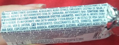 Orbit fresa ingredients label
