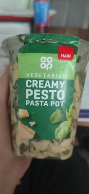 Vegetarian creamy pesto pasta pot