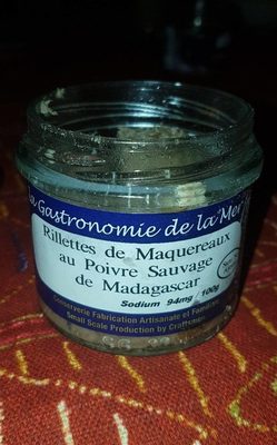 Rillettes de maquereaux au poivre sauvage de madagascar front packaging