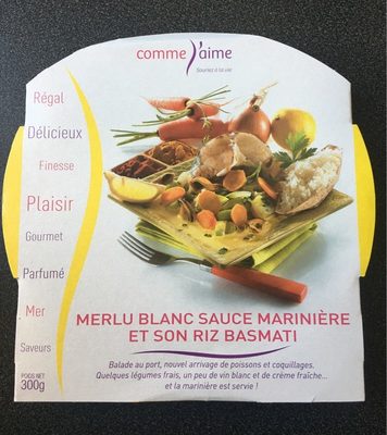 Merlu blanc sauce Marinière et son riz basmati