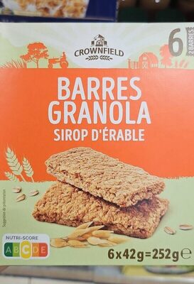 Barres granola sirop d erable
