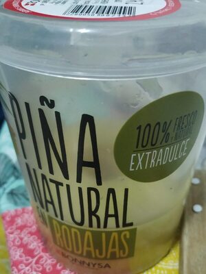 Piña natural en rodajas front packaging