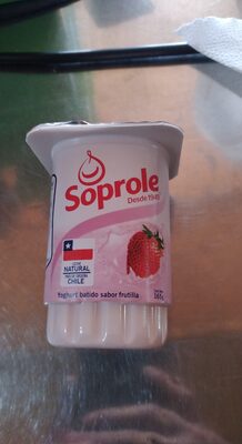 Yoghurt Batido Frutilla Soprole front packaging