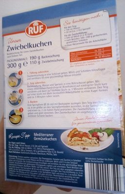 Préparation pour tarte à l'oignon