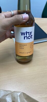 ORGANIC FRUIT SODA peach + ginger nutrition facts table