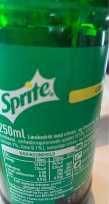 Sprite nutrition facts table