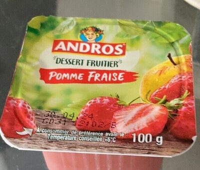 Dessert fruitier pomme fraise