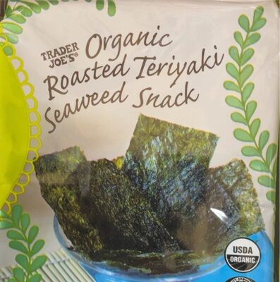 organic roadted teriyaki seaweed snavk