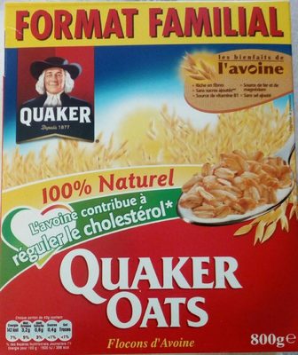 Quaker oats front packaging