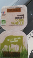 yaourt brassé poire vanille