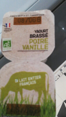 yaourt brassé poire vanille