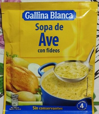 Sopa de Ave con fideos front packaging