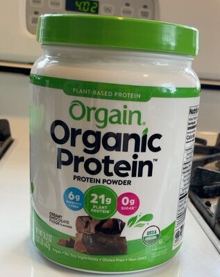 Organic Protein powder front packaging