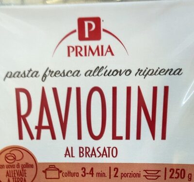 Ravioini al brasato front packaging