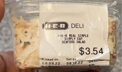 Seafood salad front packaging