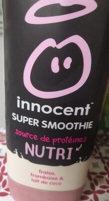 Super smoothie fraise framboise coco front packaging