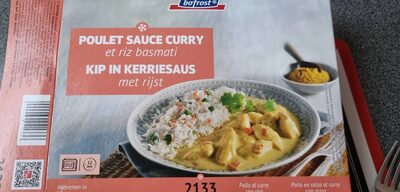 Poulet sauce curry et riz basmati