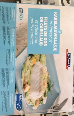 Filets de dos de cabillaud sauce aux legumes