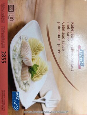 Cabillaud sauce poireaux et purée