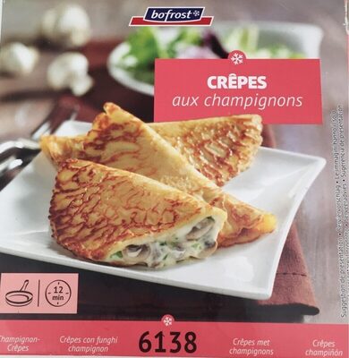 Crepes aux champignons front packaging