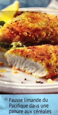 Fausse limande du Pacifique dans une panire aux céréales
