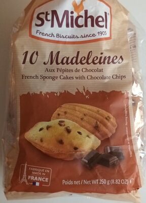 10 Madeleines aux pépites de chocolat