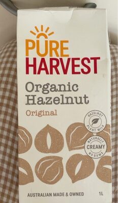 organic hazelnut plant milk