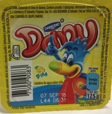 Dany Piña Danone front packaging