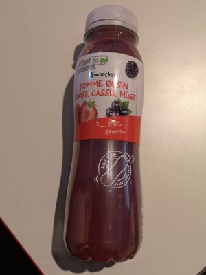 Smoothie pomme, raisin, fraise, cassis, mûre