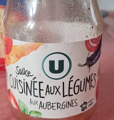 Sauce cuisinée aux légumes aux aubergines front packaging