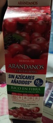 Bebida de arándanos y frutas rojas