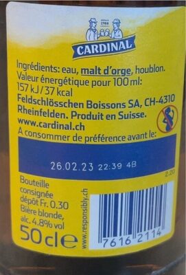 Bière blonde front packaging