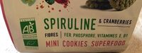 Mini cookies spiruline & cranberries