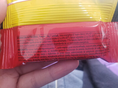 Tita nutrition facts table